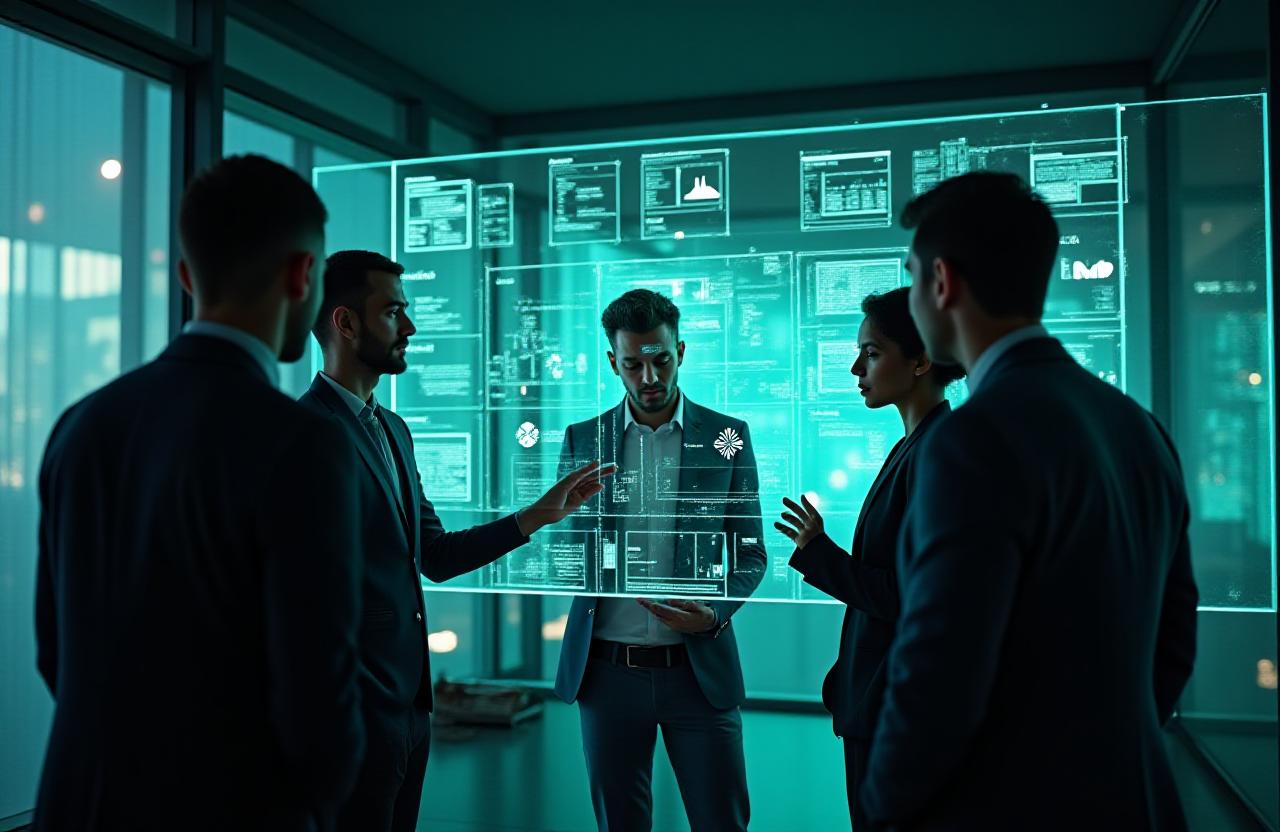 Team collaborating on digital strategy roadmap